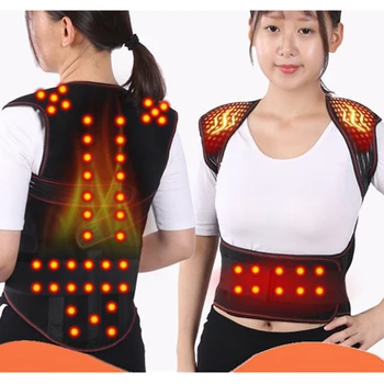 

Heating Back Support Magnetic Heat Therapy Belt Waist Brace Posture Corrector Spine Back Shoulder Lumbar Posture Correction Belt