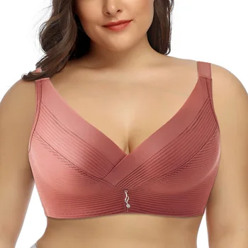 

Plus Size Lingerie Womens Push Up Bra Sexy Brassiere Padded Gather Wireless Lace Elegant Bralette Underwear