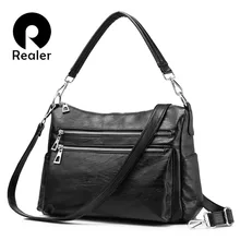 REALER сумки на плечо дизайнерские сумки высокого качества сумки через плечо для женщин сумки-мессенджеры имеют несколько карманов для бизнеса