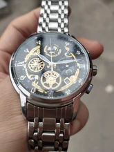 Reloj deportivo de lujo para hombre, cronógrafo de cuarzo, de acero inoxidable, marca superior, a la moda, resistente al agua, nuevo, 2021