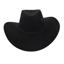 Новая ковбойская Кепка замшевый вид дикий Западный причудливый ковбойская унисекс шляпа черная