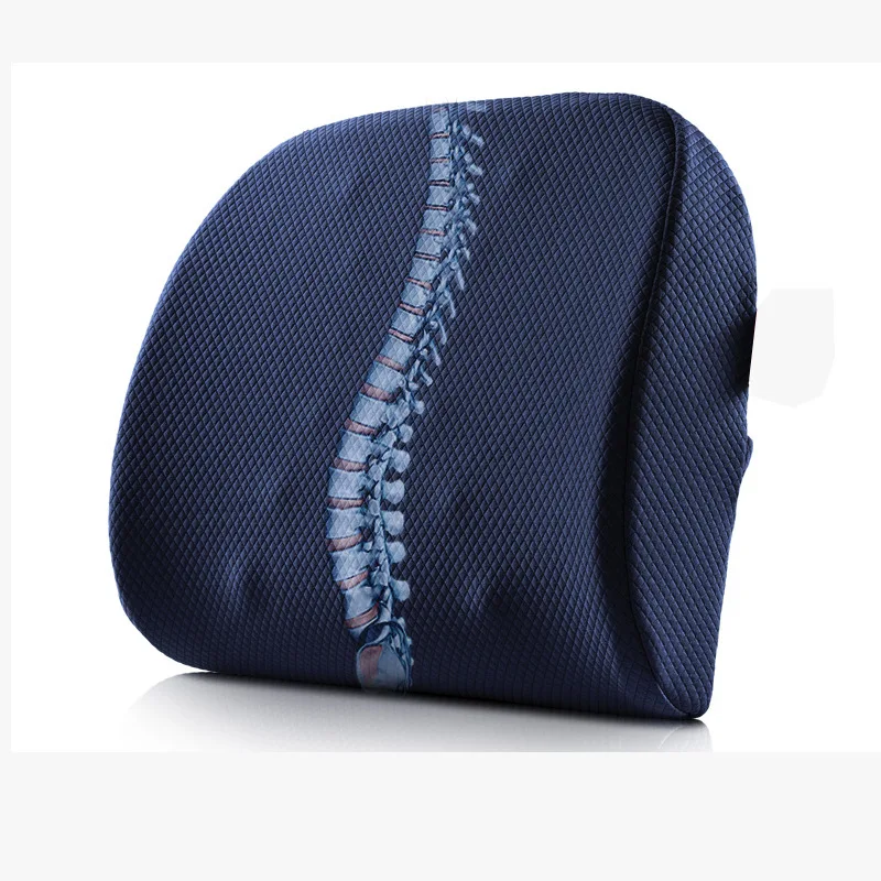 

1 PC Back Pillow for Office Chair Memory Foam Low Back Pain Take Care of The Cervical Spine Orthopedics Waist Pad Cushion Chair
