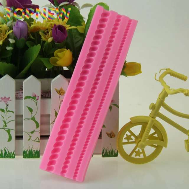Kötél Alakú 3D -S Szilikon Penész Csokoládé Esküvői Fondant Sütemények Díszítő Szerszámok Süteménye Cukorcraft - Image 4