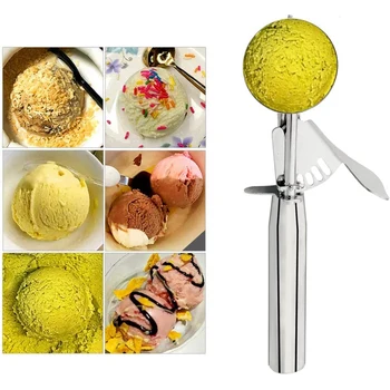 

3-Piece Cookie Spoon Stainless Steel Ice Cream Spoon Set Is Perfect for Cookies, Ice Cream, Cakes, Muffins, Meatballs