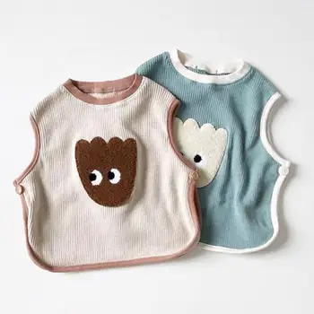 

Newborn Baby Vest Cartoon Bear Print Autumn Sleeveless T-shirt For Kids Boys Girls Tops Tee Cotton Fashion Baby Clothing