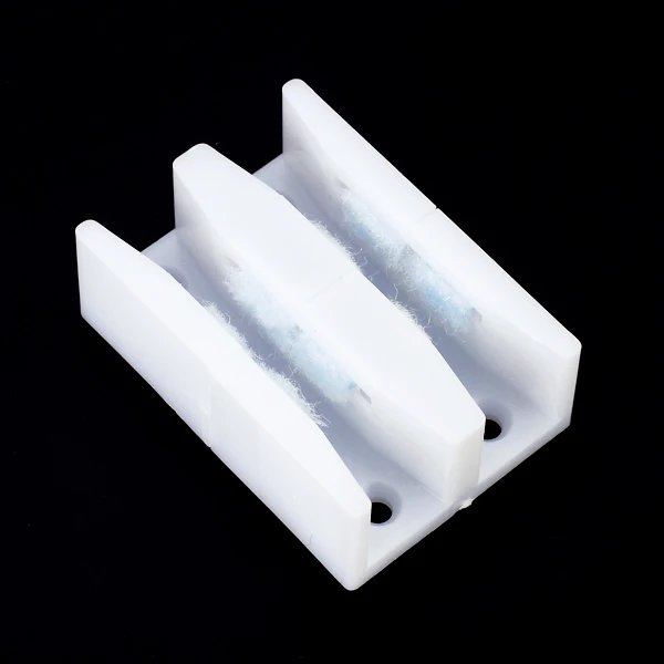 Solid ABS 1-4/5 inch Wide Sliding Shower Door Bottom Guide White