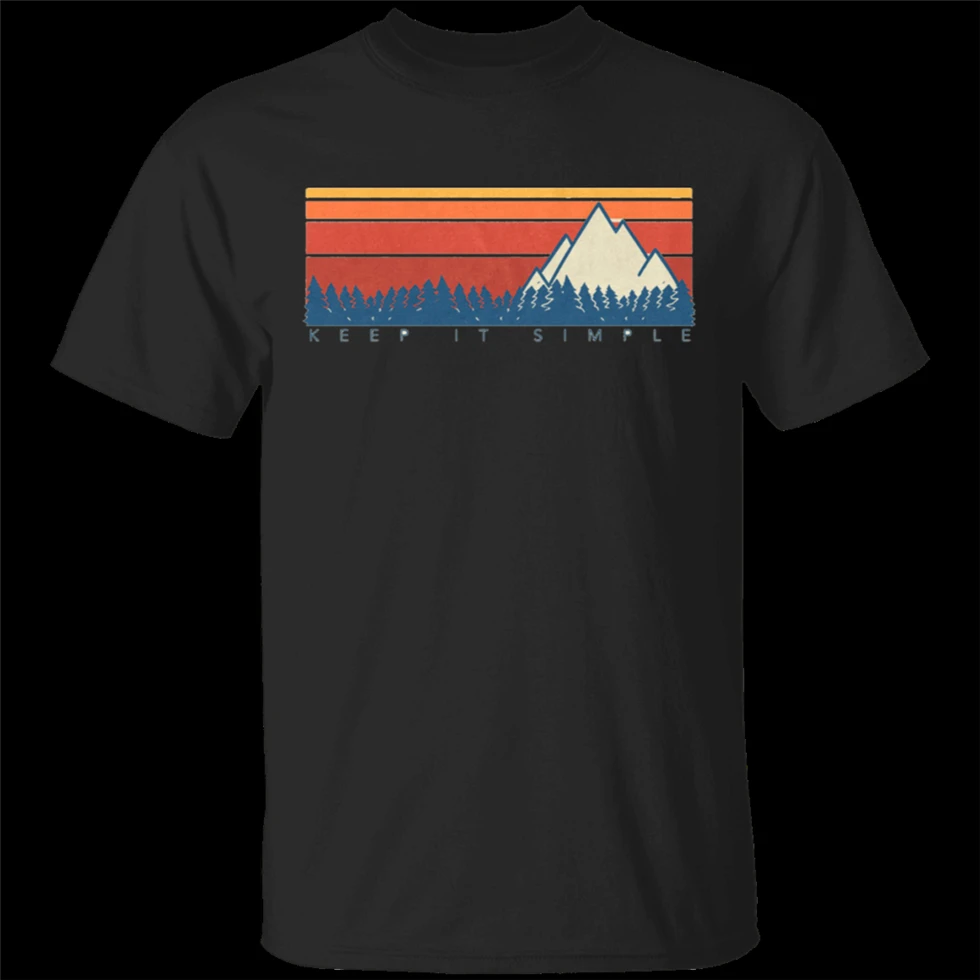 Men'S Keep It Simple Retro T-Shirt Size M-3Xl Custom Printed Tee Shirt | Мужская одежда