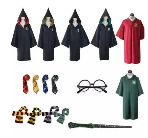 Bambini Adulto Ravenclaw Mantello Camicia Cosplay Magic School Robe Uniform Wizard Hermione Costume Di Halloween