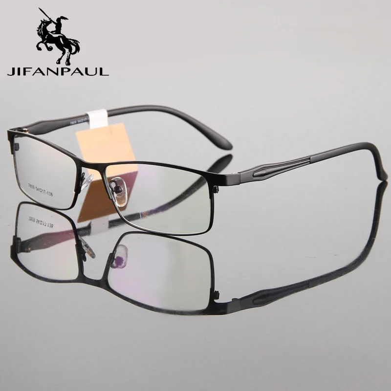 

JIFANPAUL Pure optical glasses full frame glasses men metal glasses frame computer glasses anti-glare game glasses for men