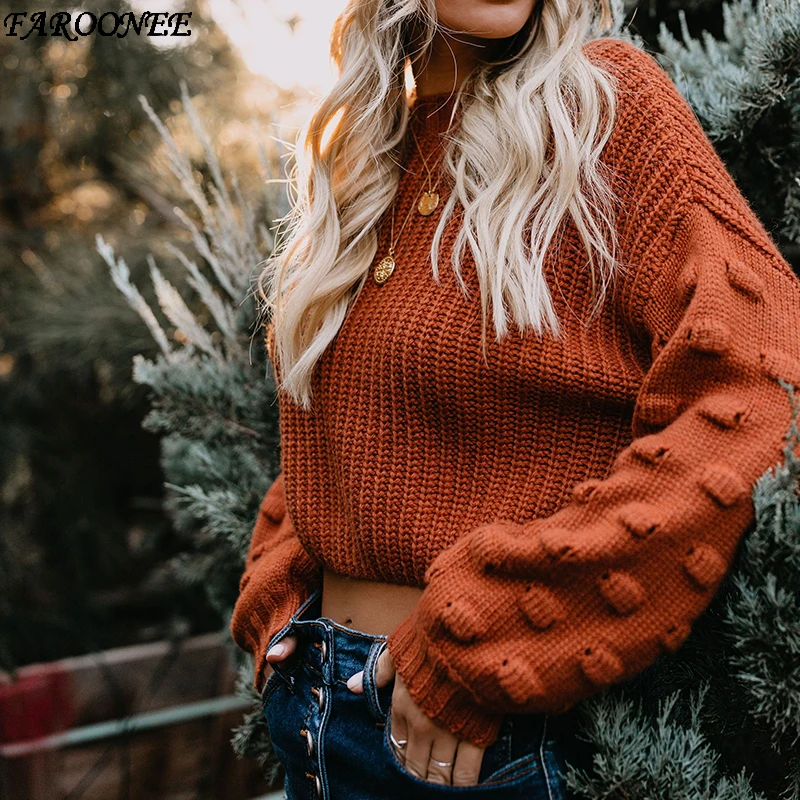 

2020 New Korean Sweater Women'S Lady Long Sleeve Casual Solid Autumn Winter Loose Knit Personality Sweater Knitwear Femme Tops