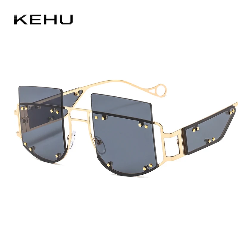 KEHU модные панк Солнцезащитные очки женские брендовые дизайнерские