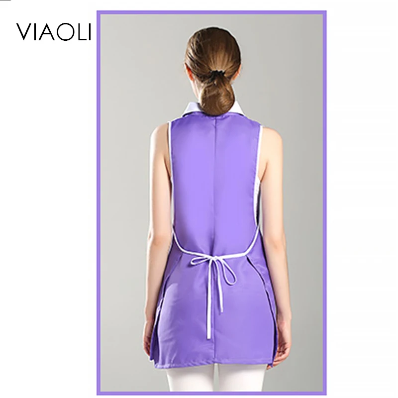Viaoli sleeveless beauty salon tattoo artist nurse doctors hospital uniforms simple self-cultivation work clothes Tie multiple
