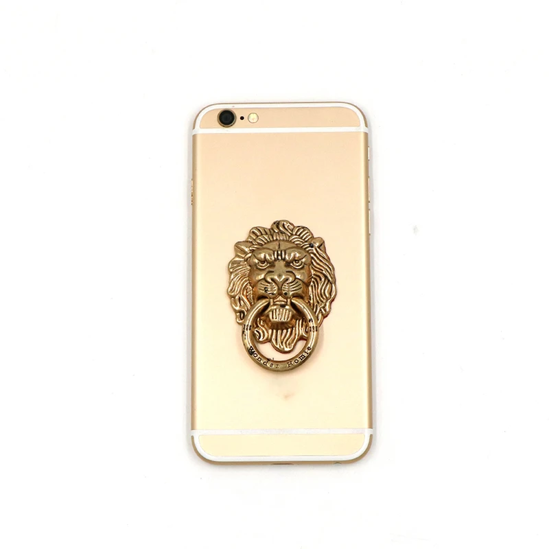 

Vintage Lion head Finger Ring Mobile Cell Phone Hand Stand Holder Rotatin Stand Holder Mount Bracket For iPhone Samsung Huawei