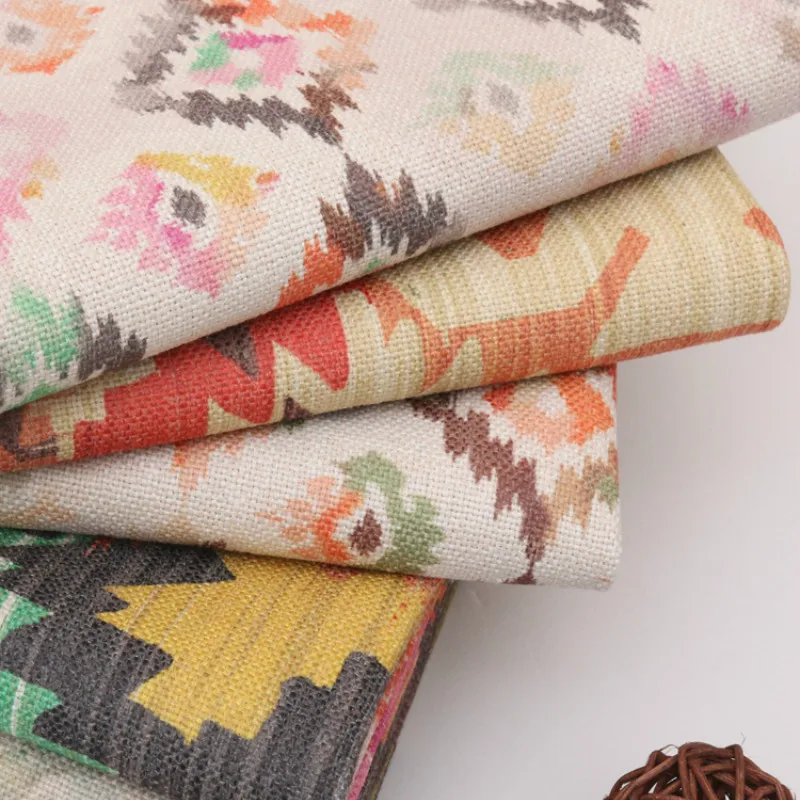 Ширина 145 см толстая обивка на диван белье Хлопок Старый грубая ткань богемский стиль самодельная занавеска холщовая ткань