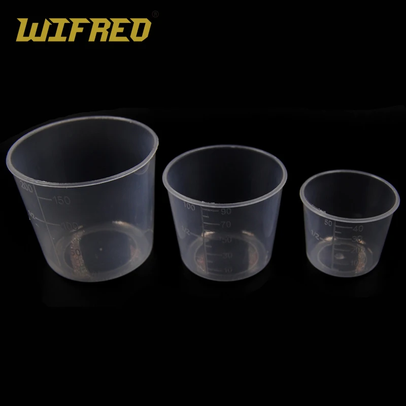 Wifreo 3PCS/Set 200ml 100ml 50ml Small Plastic Glue Mixing Cup Bait Mix