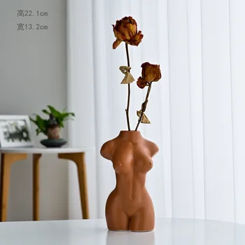 

Human Body Vase Ceramic Vase Nordic Home Decoration Body Art Sculpture Ornament Flower Arrangement Gift