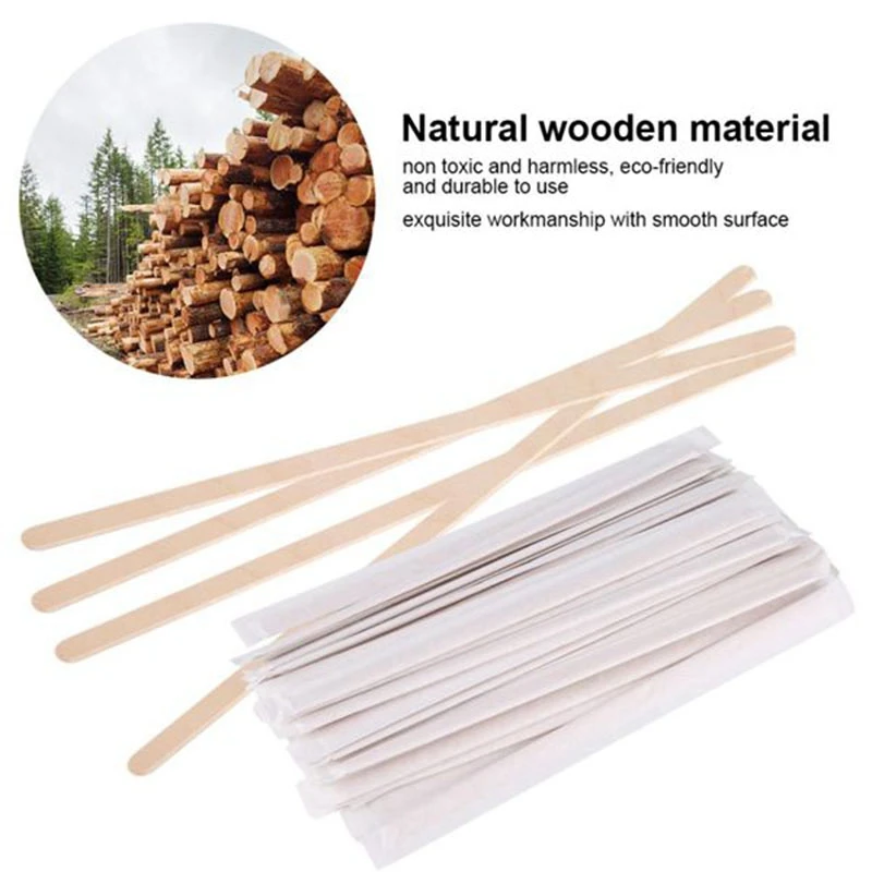 

Disposable Natural Wooden Coffee Stir Sticks Coffee Wood Coffee Stirrer Disposable Wood Stirring Rod 14Cm Coffee Stick Tea Stick