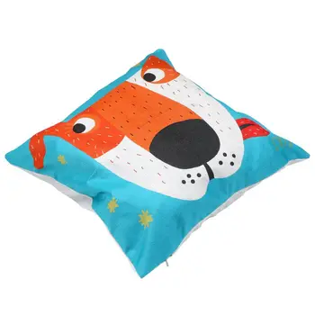 

flax Square Cushion Cover Sofa Throw Pillow Case 18 x 18 inch Large dog