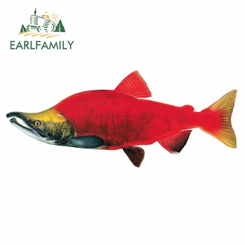 

EARLFAMILY 13cm x 5.7cm for Sea Fish Vinyl Car Stickers RV VAN Occlusion Scratch Window Trunk Decal Vehicle SUV Decoration