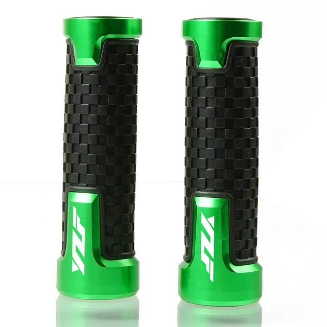 CNC 22MM Motorcycle Handlebar Grips Handle Bar Cap End Plugs For Yamaha YZF R1 YZF R6 YZFR6 YZF R125 YZFR15 R25 YZF R3 YZF R25 green