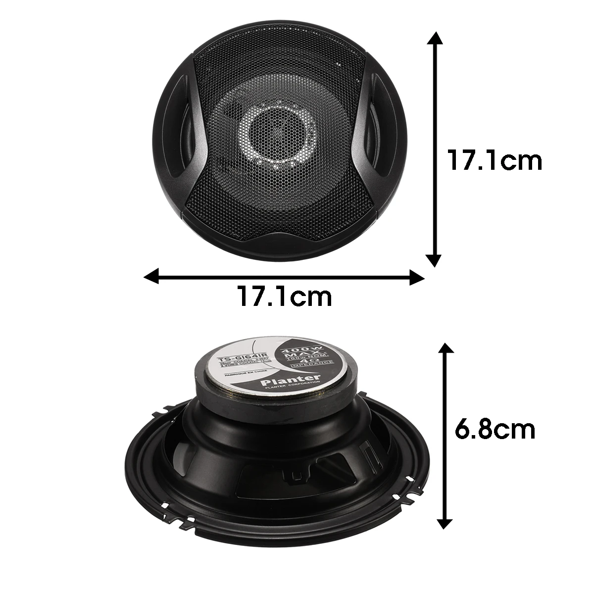 2pcs 6.5 Inch 400W Car Audio Speaker 4 Way Coaxial Loud Speaker Universal Vehicle Auto Audio Music Stereo Hifi Loudspeakers