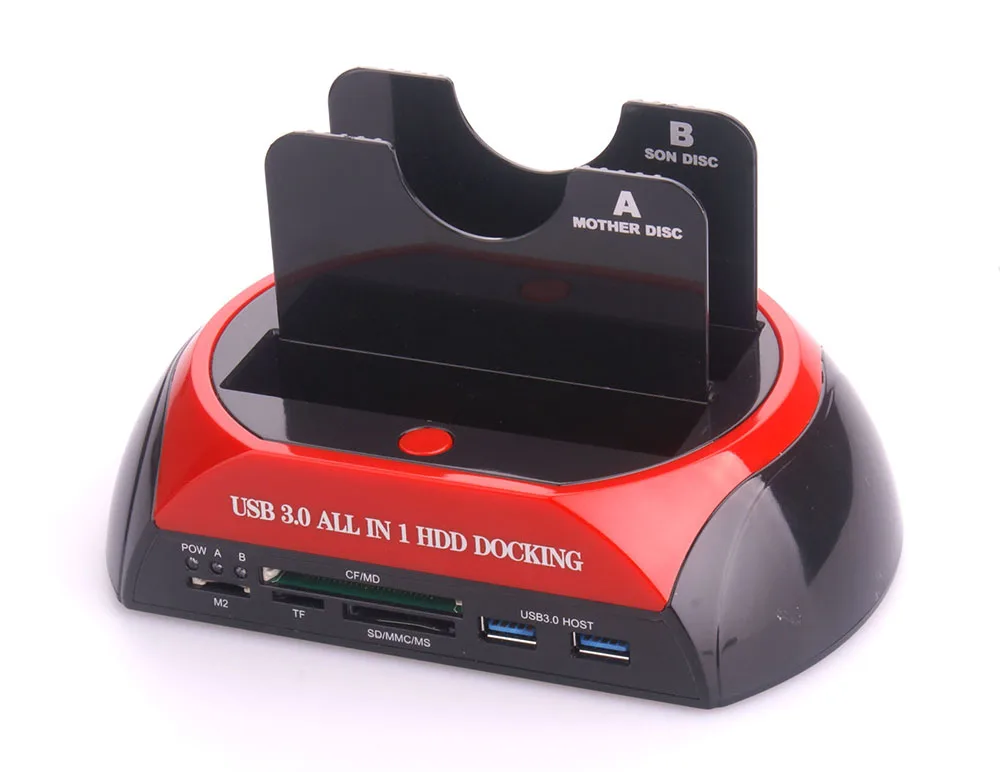 USB3.0+ 3,0 хабы+ 3,0 кард-ридер все в одном HDD док-станция 2,5/3,5 дюймов двойной SATA жесткий диск база многофункциональная HDD станция