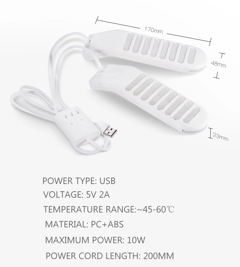 Портативный USB сушилка для обуви дезодорирующий стерилизатор быстрый нагреватель обуви с ГРМ ботинок обувь запеченная сушилка использование для обуви