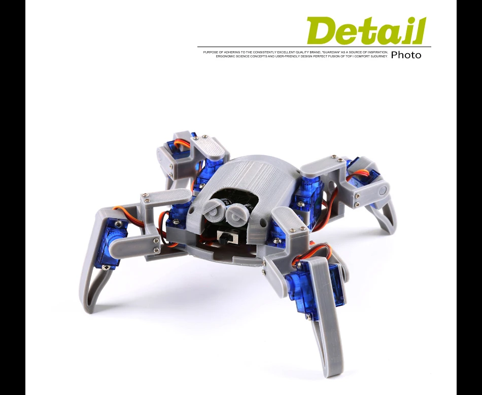 Bionic Quadrupede Aranha Robot Kit para Arduino,