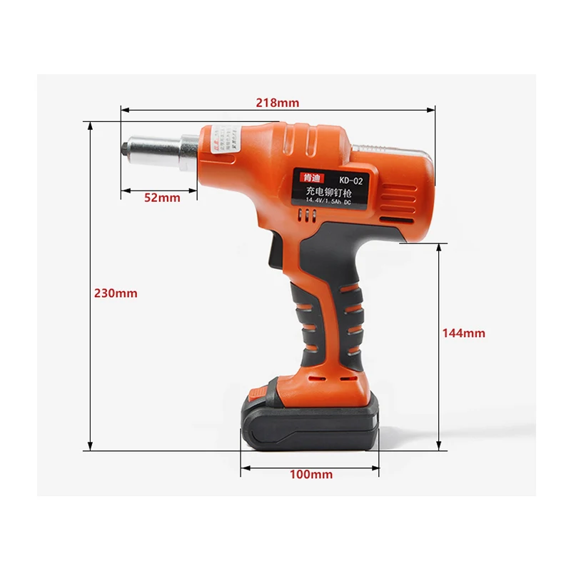 14,4 В беспроводной Перезаряжаемый электрический пистолет с заклепками, промышленный клепальщик, инструмент для клепки аккумуляторов, портативный беспроводной инструмент с заклепками и гайкой