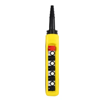 

LIXF XAC-A8713 Rainproof Crane Control Button, 8 Button Single Speed with Emergency Stop