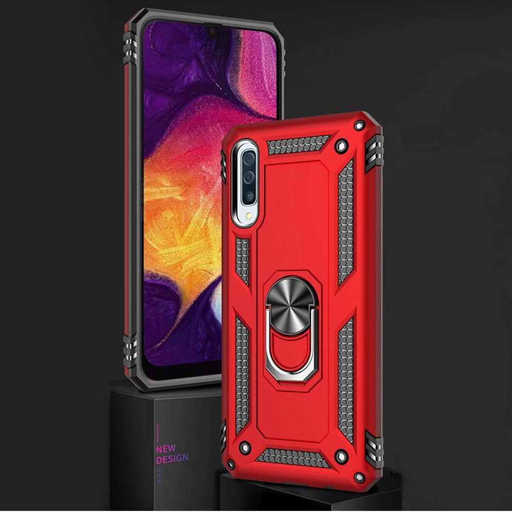 Armor Hard PC Shockproof Cover Case for Samsung Galaxy A41 A21s A71 A51 A70 A50 A40 A20e A20 A30 A10 Ring Stand Bracket | Мобильные