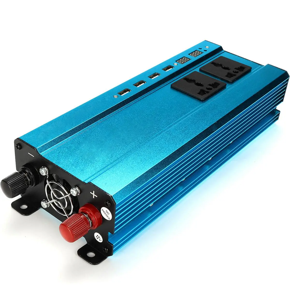 

2500W Inverter DC 12V/24V to AC 220V Modified Sine Wave Portable Car Power Inverter Converter Adapter 4 USB 2 LED Display