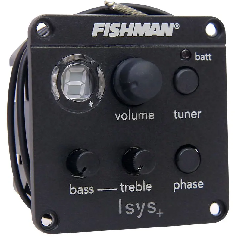 Fishman ISYS+ 2 полосная Акустическая гитара пьезо-пикап на бортовой эвалайзер тюнер набор пьезо микрофон эквалайзер Эквалайзер
