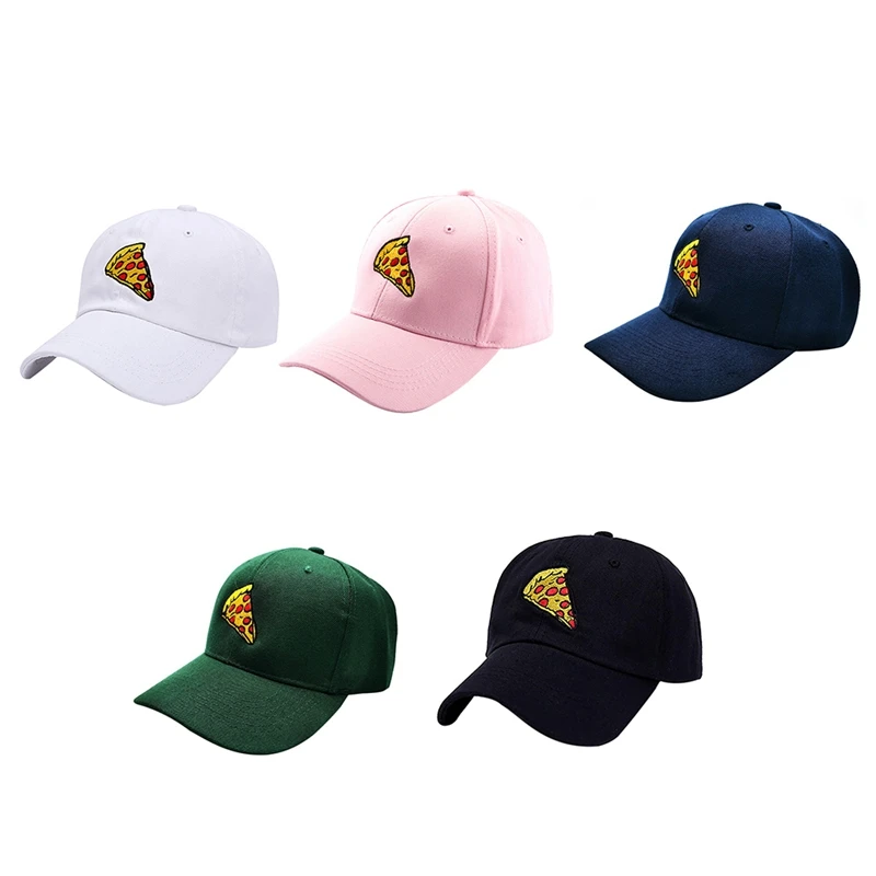 Спортивная Кепка для женщин и мужчин с вышивкой пиццы хлопковая шляпа головные уборы для спорта на открытом воздухе одежда с регулируемой задней застежкой
