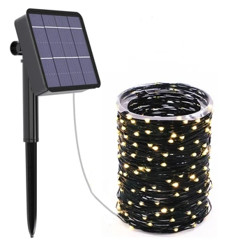 

Solar String Fairy Lights 10M 100LED / 20M 200LED Waterproof Outdoor Garland Solar Power Lamp Christmas For Garden Decoration