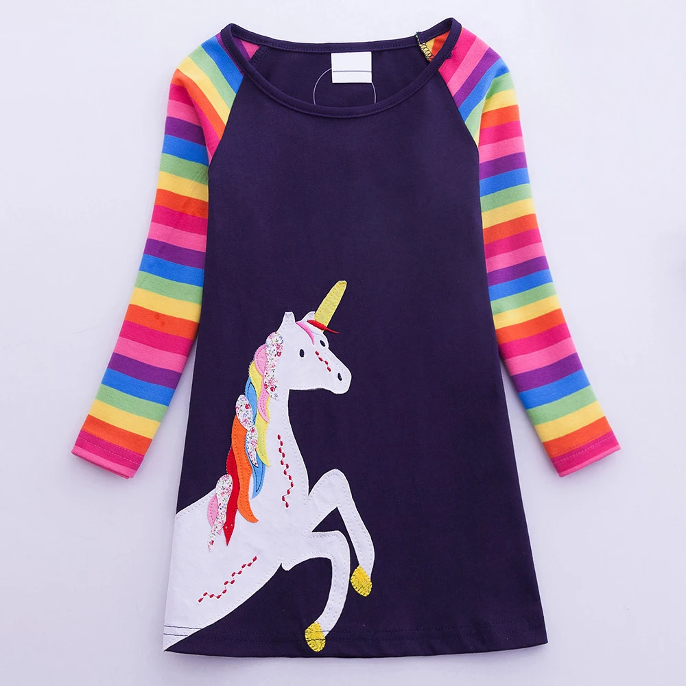 

Vgiee Unicorn Dress Children Dresses Fall Winter 2019 Dresses for Girls 3 Years Kids Girls Dress Long Sleeve CC549
