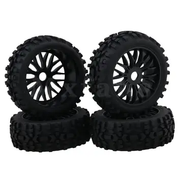 

Mxfans 4PCS Black Plastic Y Shape Wheel Rim Rhombus Shaped Tyre for RC1:8 Buggy