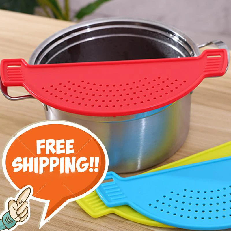 Rice Washing Drain Board Pot Funnel Strainers Water Filters Handle Type