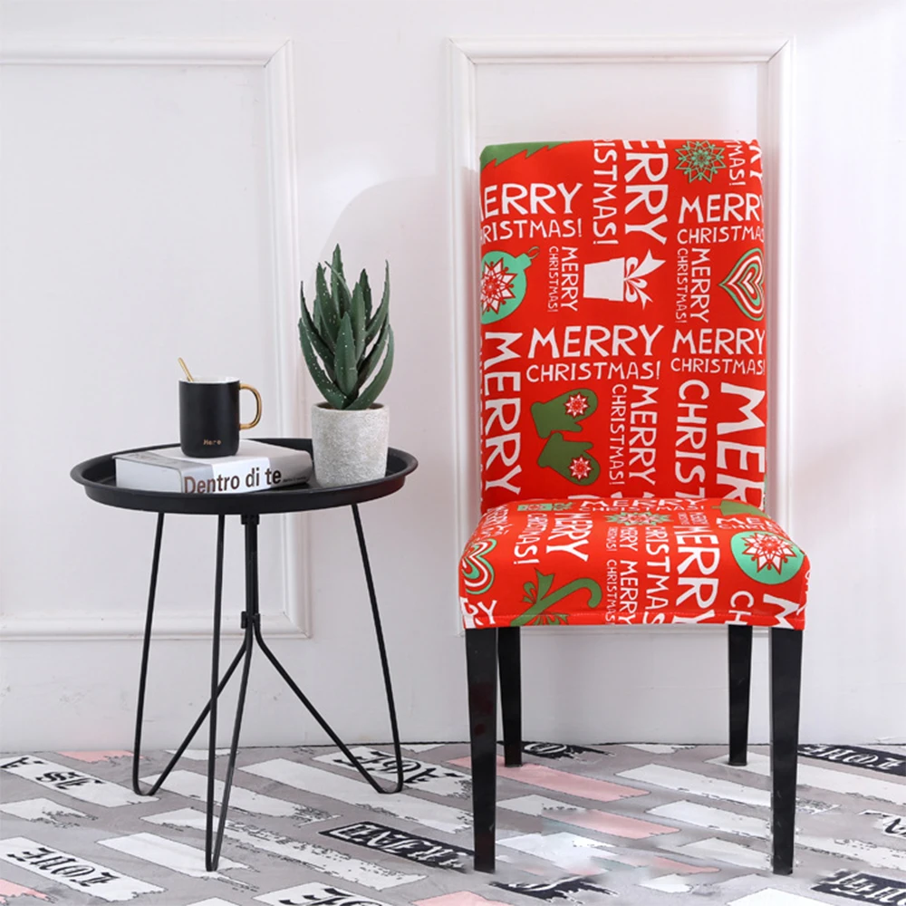 Kerst Stoel чехол Grote Elastische Zetel Stoelbekleding Xmas стрейч Hoge ковер Kussenovertrekken для Kerst Banket Вечерние