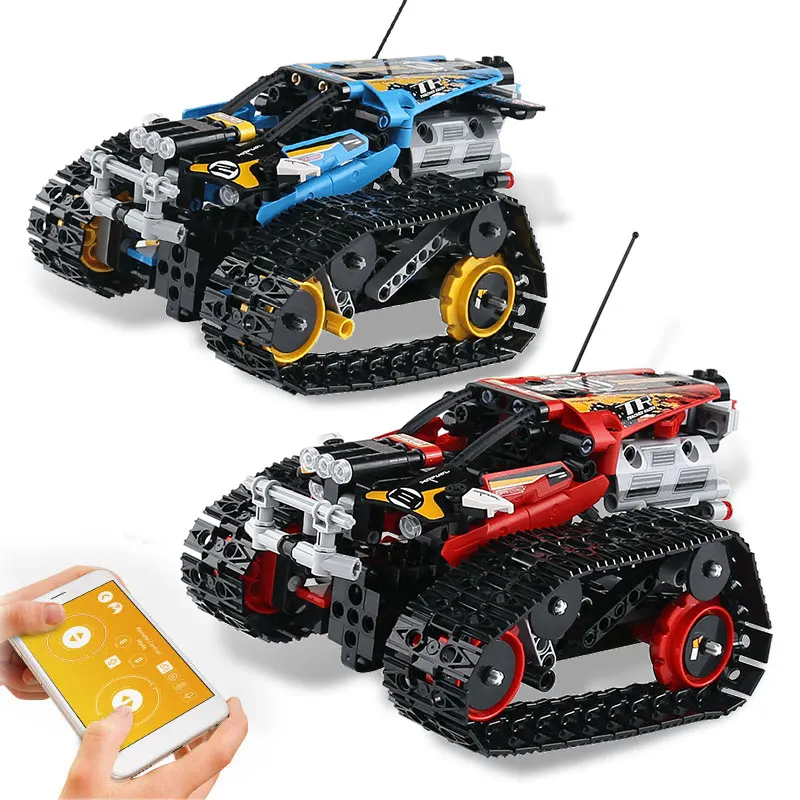 

Technic RC Tracked Stunt Racer Building Blocks compatible Legoing Creator APP Remote Control Car Bricks Toys Gifts For Children