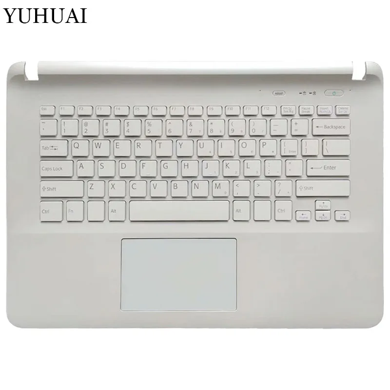 Ноутбук США клавиатура для sony Vaio SVF141 SVF142 SVF143 SVF1421 SVF14E белый упор рук верхняя крышка с тачпадом