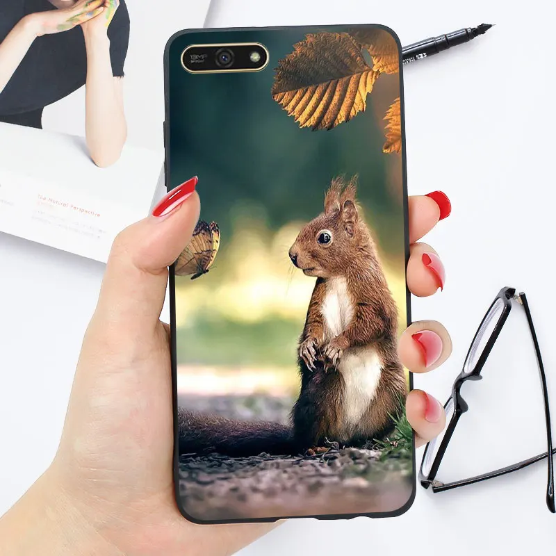 Яркий чехол huawei Y5 Y5 Y6 Prime Lite Y6 67 чехол Глянцевая задняя крышка для телефона Y5 чехол s - Цвет: oo7