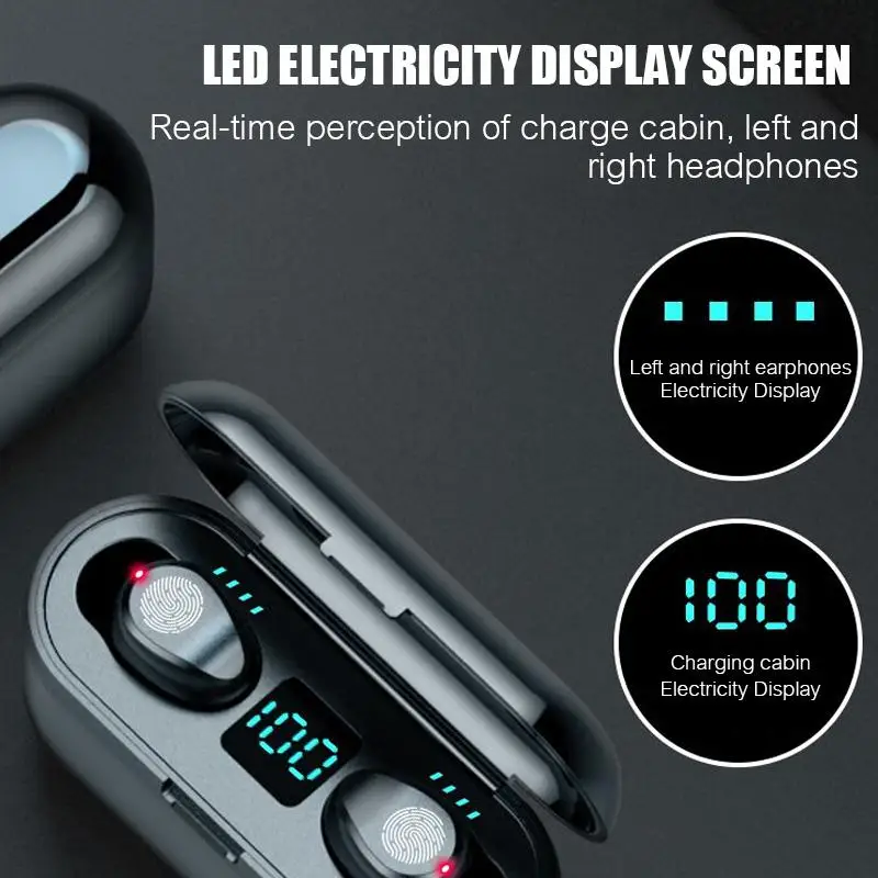 F9 Bluetooth V5.0 наушники беспроводные наушники стерео Спортивные Беспроводные наушники 2000 мАч для iPhone Xiaomi r20