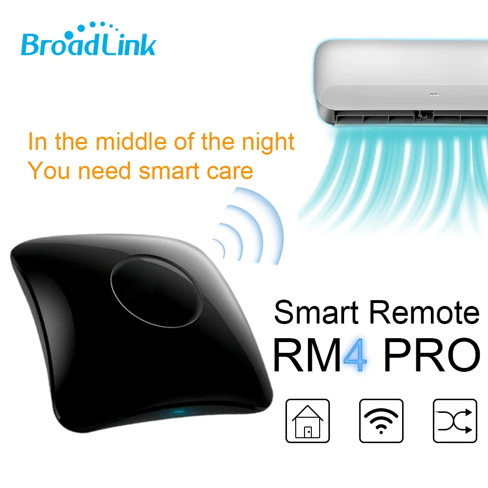 BroadLink RM4 Pro Mando a Distancia Universal con Kit de Cable de Sensor,  para Monitor de Temperatura y Humedad, TV, Aire Acondicionado, Cortina  Control, Funciona con Alexa, Google Assistant, IFTTT : 