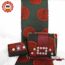 SISI Новое поступление моды настоящая Обычная новая восковая ткань с женской сумочкой. Африканская парафинированная Ткань сумка для шитья одежды