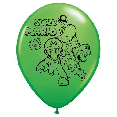 Новинка, латексные шары Super Mario Bros, мультипликационные игры, зеленые и красные шары, Луиджи майлар, тема героя, вечерние украшения на день рождения, детские игрушки для мальчиков - Цвет: Зеленый