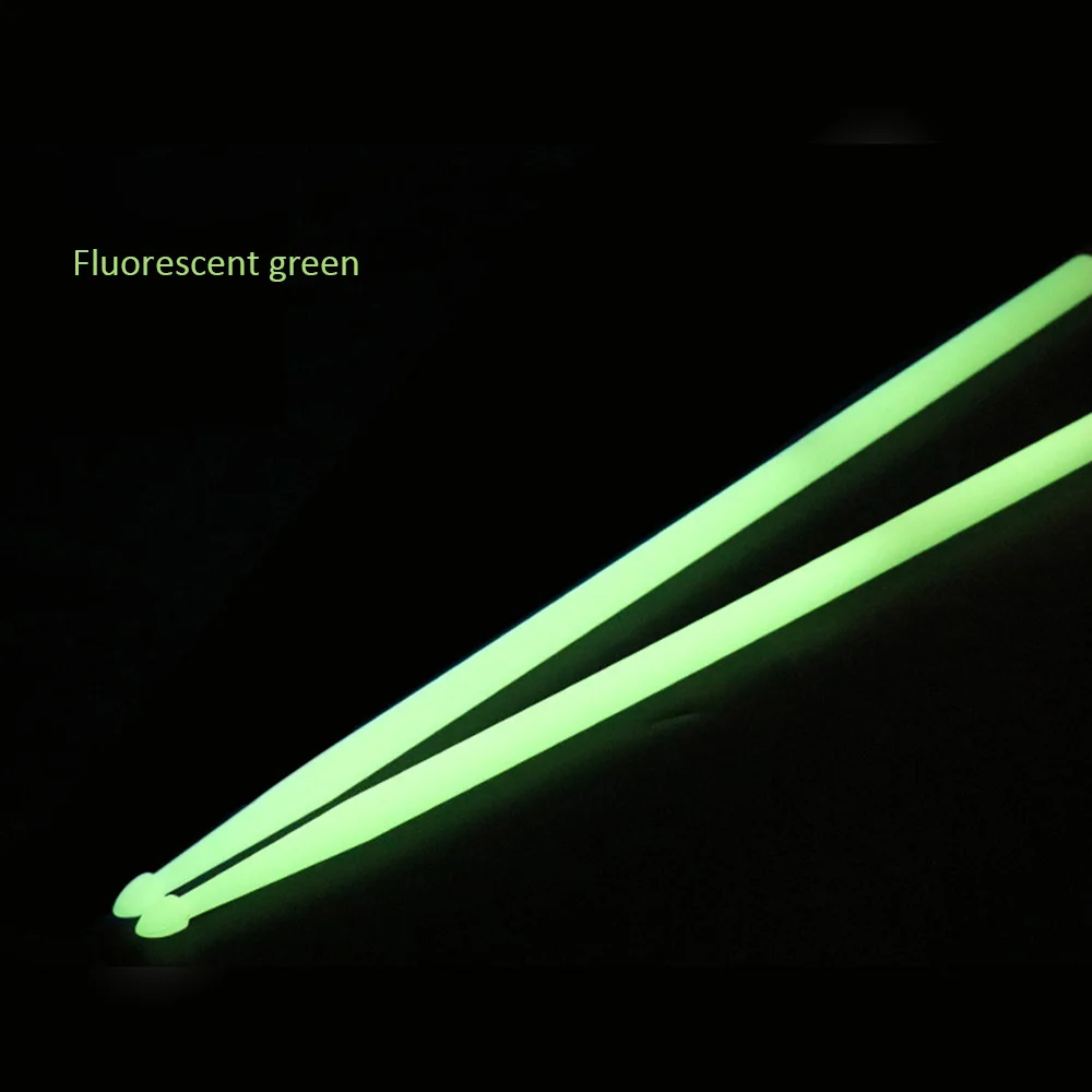 2 pcs Noctilucent Drumstick Glow In The Dark Stage Performance Luminous Drumsticks 4 Colors Optional for Percussion Instruments
