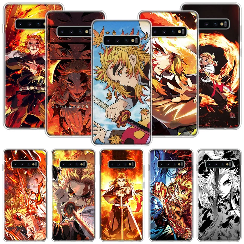 Demon Slayer Rengoku Kyoujurou Phone Case For Samsung Galaxy S20 FE S10 Plus S21 S22 Ultra S10E S9 S8 S7 Edge J4 + Fundas Cover | Мобильные