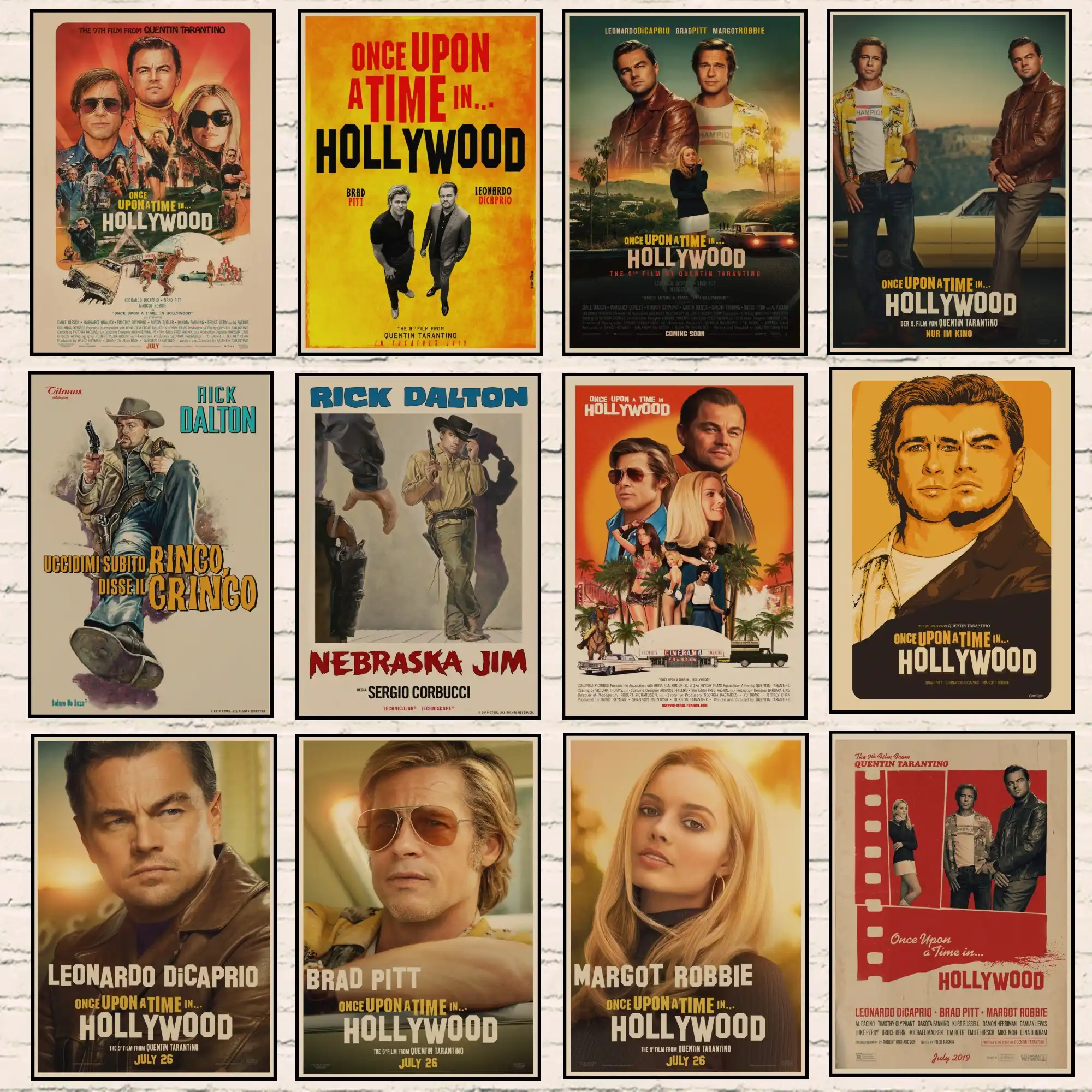 2019 New Movie Kraft Poster Once Upon A Time In Hollywood Art Poster Vintage Wall Decor Pictures Quentin Tarantino Poster Aliexpress