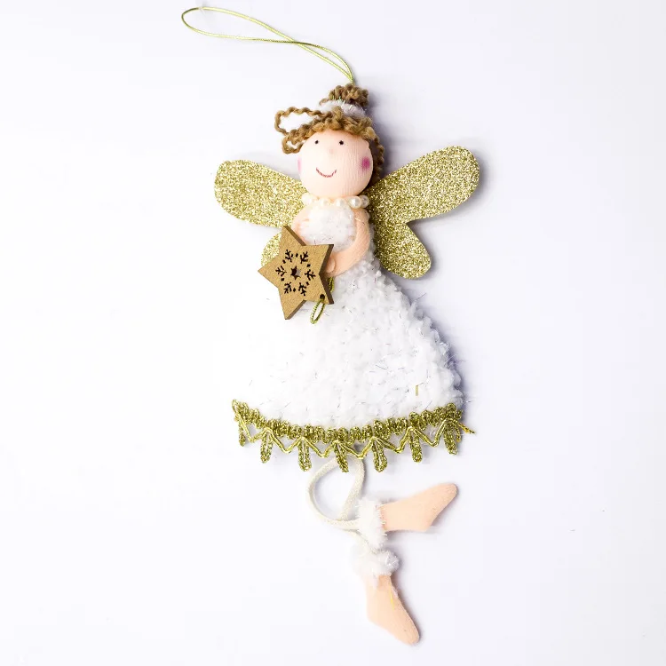 Милые рождественские куклы-ангелы, елочные украшения, рождественские украшения для дома, год, детский подарок - Цвет: B3